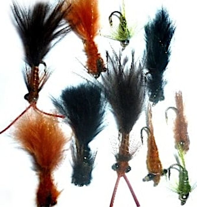 10  X  Damsel - Trout flies, Assorted patterns,