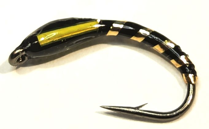 Buzzer-Black/gold/yellow #14 barbed  BV139