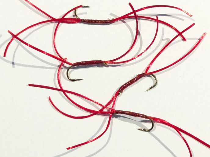 Bloodworm,Apps ,Red #12 barbed BL16