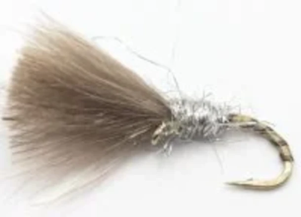 CDC Buzzers Cream Silver Trout Flies Size 16 Barbed Hooks shuttlecock CDC47
