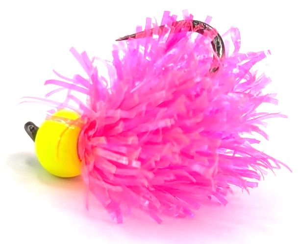 Blob -Cerise Pink / Yellow size 10 barbless   BL75