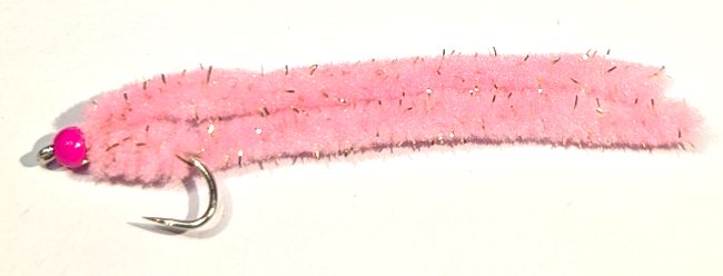 Shimmy worm Pink Coral /Pink.#10 barbless shim33