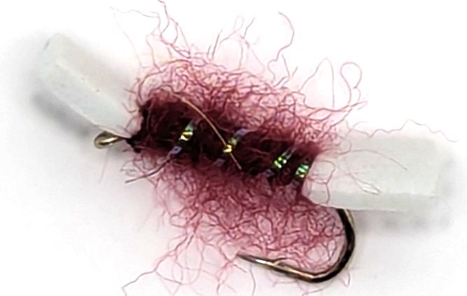 10 X   Buzzer-shipmans claret # 16 barbed [BS 16]