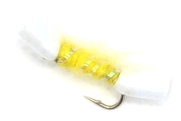 10 X   Buzzer - Shipmans - yellow and white - sugar cube [BS15] #12 barbed