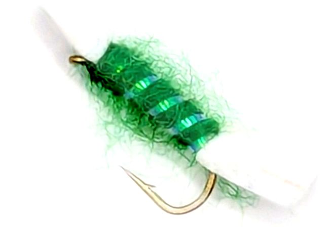 Buzzer - Shipmans - Pea-Green  and white - sugar cube BS1