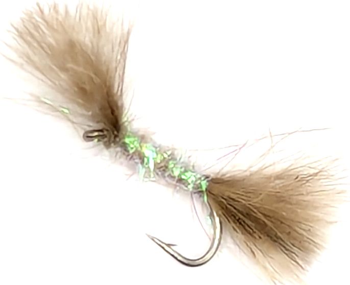 Buzzer - Shipmans - cdc Pearl #14 BARBED A1 TROUT FLIES  CDC16