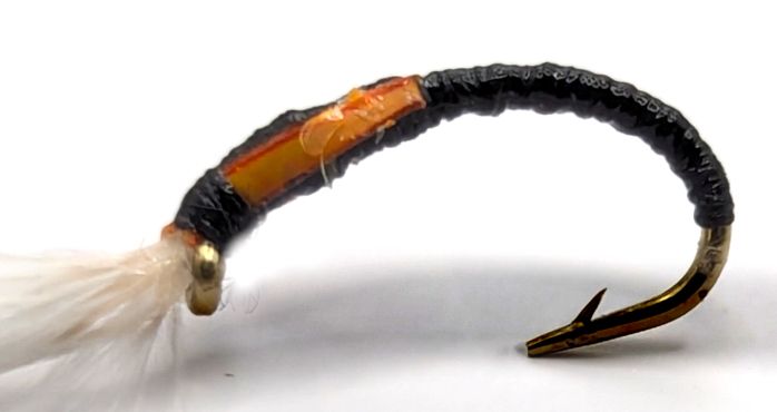 Buzzer,black/orange with breathers  #14 barbed  [BV13]