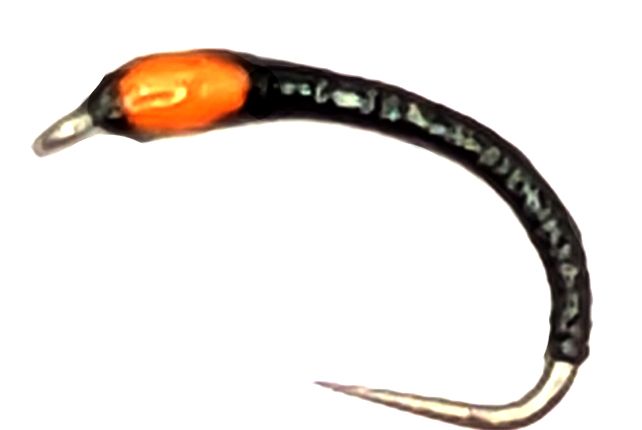 Buzzer-Black-Orange hot spot #14 barbless [HS29]