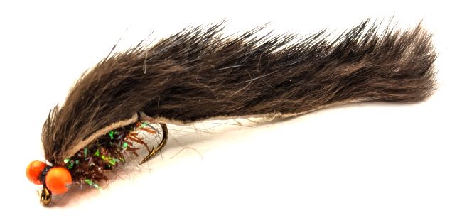 5  X MINKY -Brown /Brown fritz /Hot head orange #10 BARBED M22