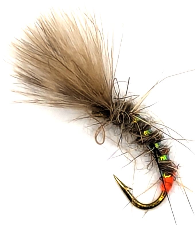 Buzzer / cdc shuttlecock / Hares ear Orange Tag  # 12 barbed  /cd41