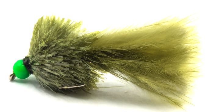 5 X    Blob - Olive and Green hot head #10 barbed /BL5
