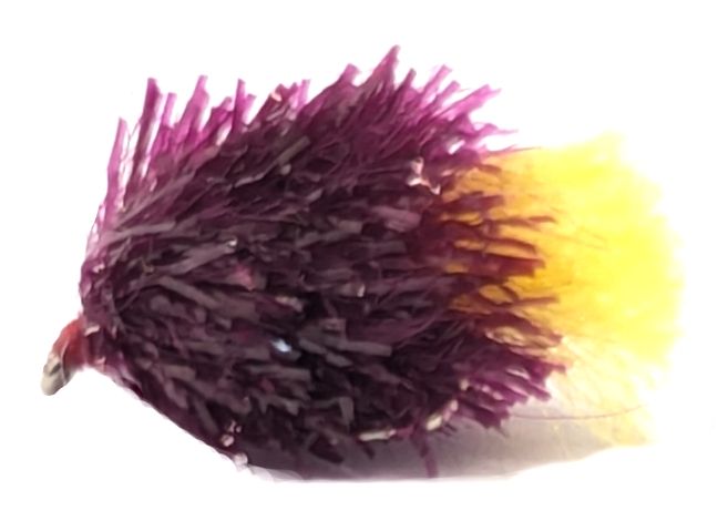 5 X  Blob -Dark Claret/Yellow Tailed size 10 barbed unweighted /BL22