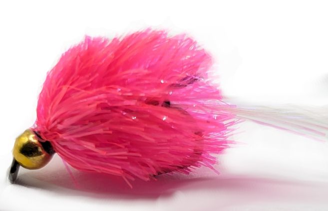 5 X   Blob - Pink and Pearl - Gold head #10 barbless (BL26)