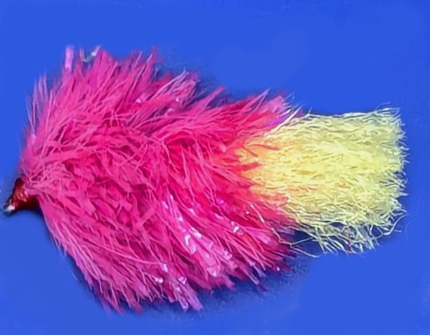 5 X   Blob - FL Pink with Yellow  tail #10 barbed /BL32.S
