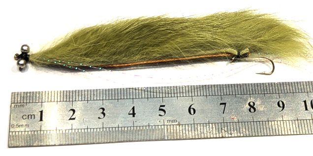 Snake fly- Chain eye-Olive  # 10 barbed SF 9