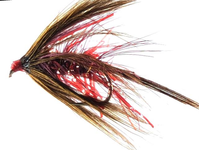 Dabbler,Claret,UV Straggle SIZE 10 BARBED  DAB11