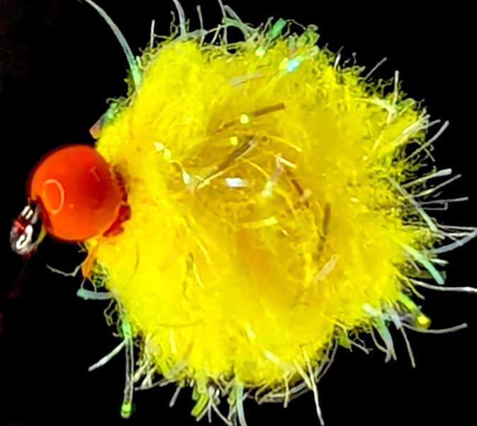 5 x Eggstacy egg pearly ,sunburst, orange #10 barbless E191
