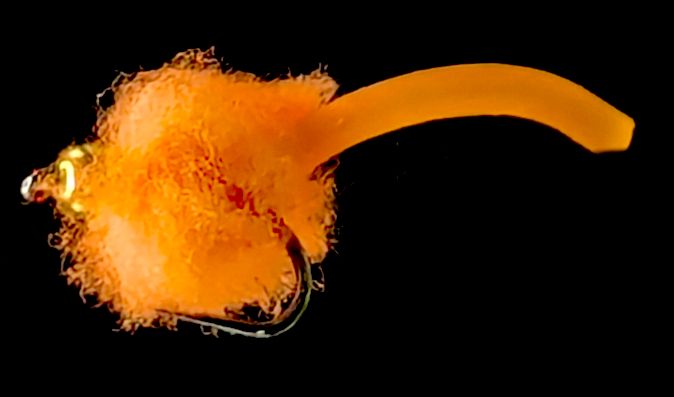 Eggstasy  egg ,Fire Orange- Tailed  #12 Barbless E115