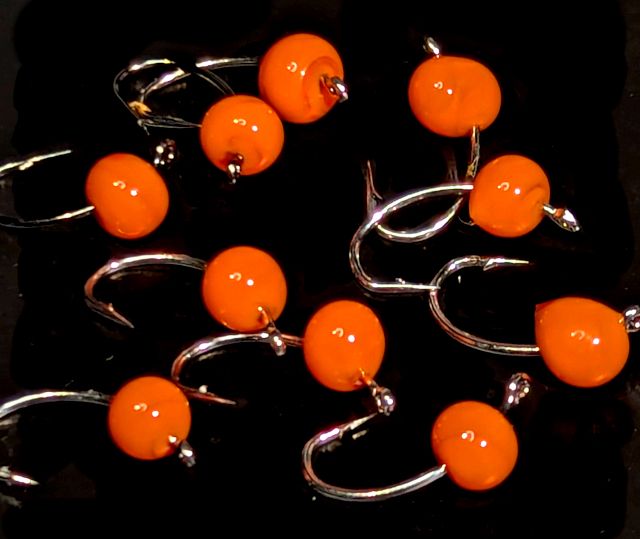 Egg Fly - Hot Glue ,Orange /E39 A # 10 barbed
