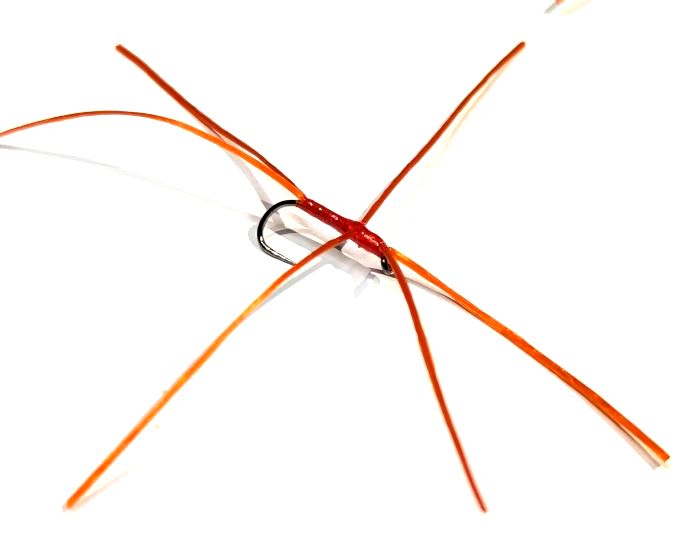 Bloodworm Apps  Orange  #10 Barbless 6 Legs  BL183