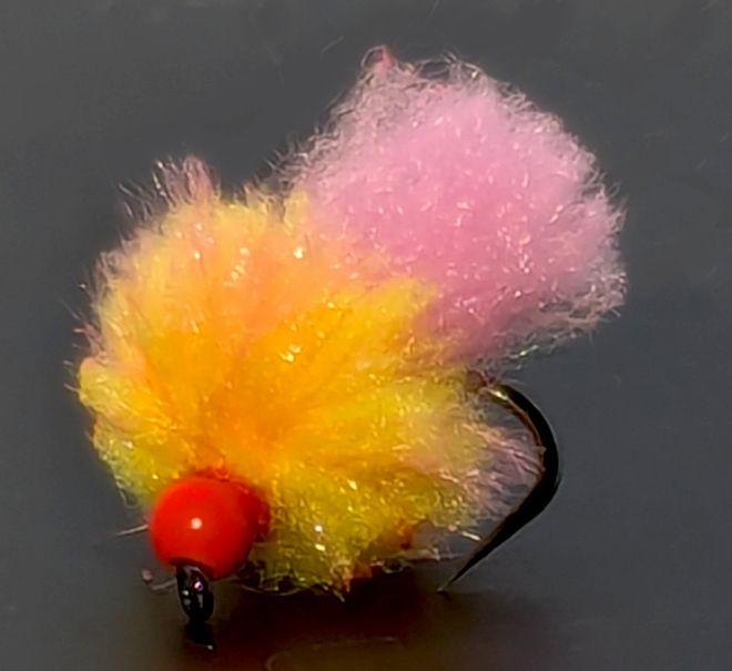 Blob , Sunny Pink and Orange.size 10 barbless MC EGG- IT  BL85