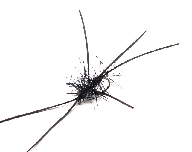 Bloodworm Apps Black Straggle  #10 Barbless 6 Legs Unweighted BL186