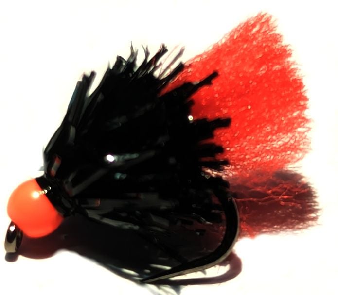 Blob , JELLY FRITZ Black /Red.size 10 barbless  BL87