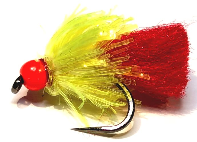 Blob , Jelly Fritz Fl Yellow /Red.size 10 barbless  BL88