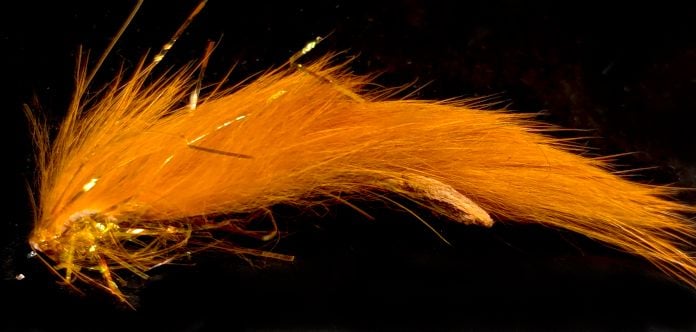 Zonker Tungsten Bead Orange Pearl  #10 Barbless Z86