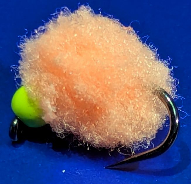 Eggstasy  egg ,Sockeye,  - hot head Yellow, Barbless #10 E120