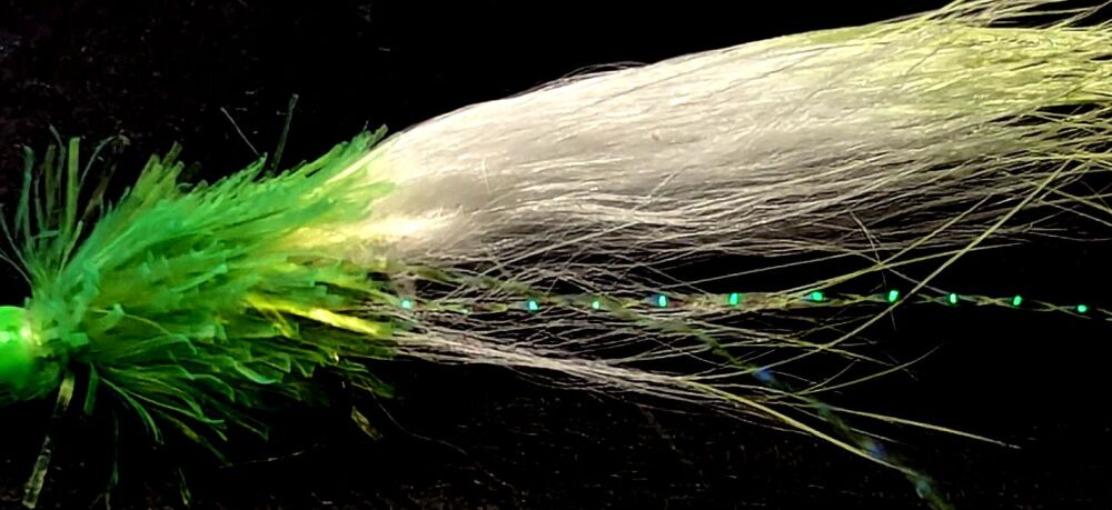 Zonker mini White/Chartreuse  #10 Barbless Z98