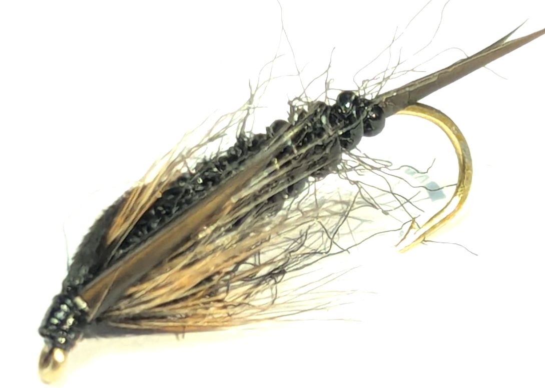 Stonefly  nymph ,Black glass #10 barbed  /N35