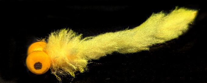 Booby Eggstasy Worm Sunburst Yellow #10 Barbless BEW3