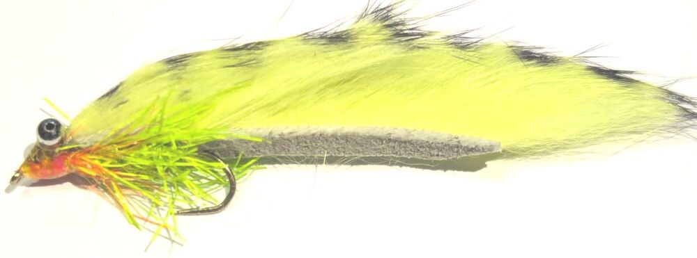 Zonkers Barred  Chartreuse /Black Lime  #10 barbed Z118