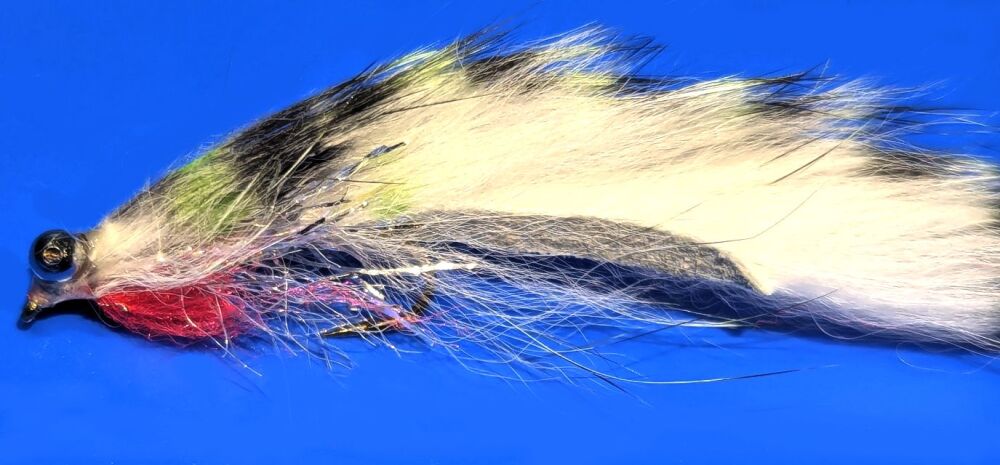 Zonkers Barred White Black Green  #10 barbed Z119