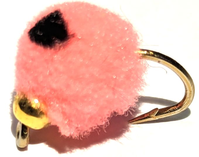 Egg Fly - Bubblegum Pink Weighted with Black spot /E32