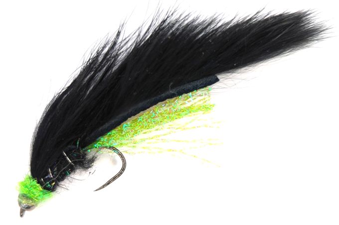 Zonker Tungsten Bead, Black mamba #8 Barbless Z127