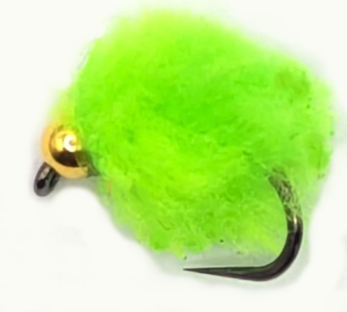 5 x Chartreuse Eggstasy  egg  - Weighted #10 barbless  E65
