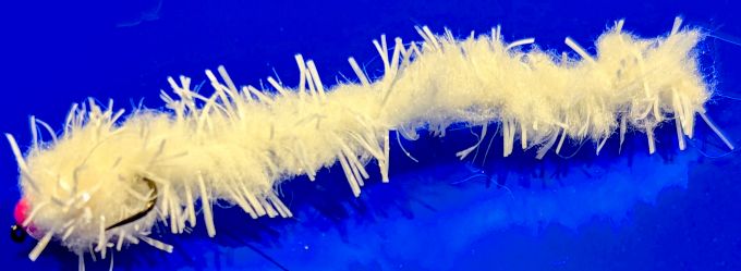 Eggstasy worm,Buggy Fl Cheese/Pink # 10 barbless Trout flies EW26