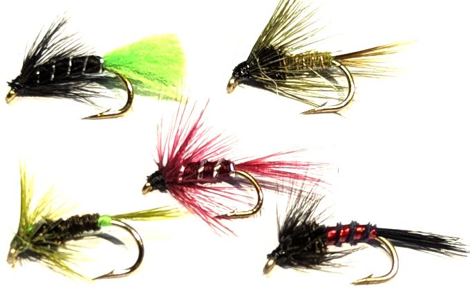 Crunchers x5 Mixed Trout flies  #12 barbed Pack B