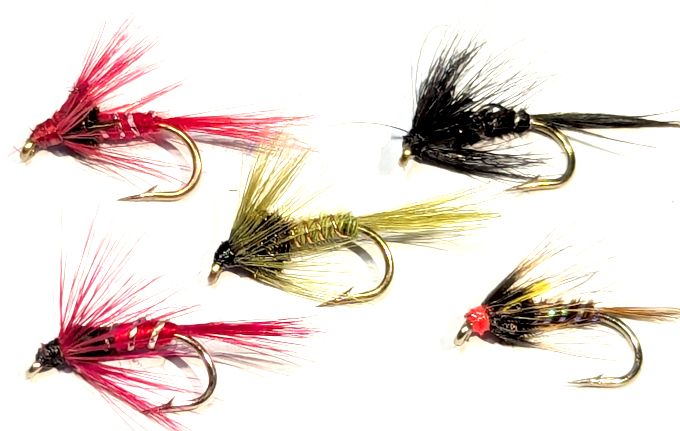 Crunchers x5 Mixed Trout flies  #12 barbed Pack C