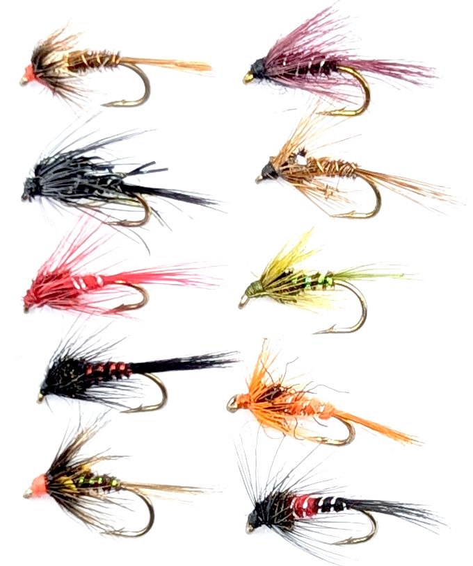 CRUNCHERS 10 x Trout flies, Assorted patterns,