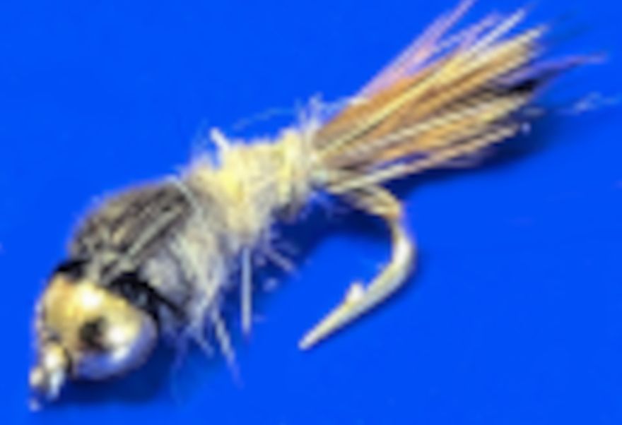 Gold ribbed hares ear -Gold head #16 [HE 1]