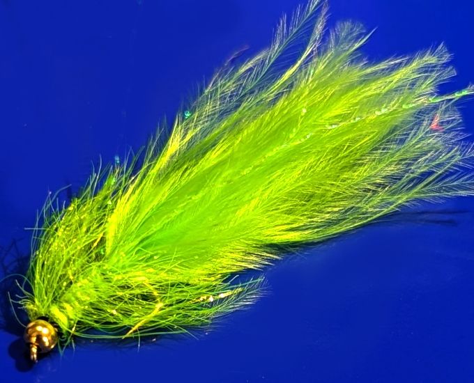 Gold head fritz Chartreuse  # 12 barbed F7