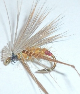 Deer hair hopper,Yellow with  Red tag  [HOP22]