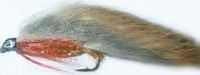 zonker -Natural with gold Mylar body and red throat hackle /Z 31 