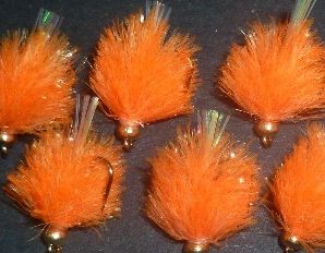 Blob - orange and Pearl - Gold head #10 barbed /BL24