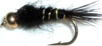 Gold ribbed hares ear -Gold head- Black # 12 [HE 15]