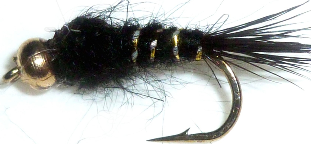 Gold ribbed hares ear -Gold head- Black # 16 [HE 14]