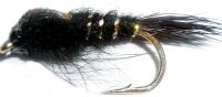 Gold ribbed hares ear - Black #12 [HE8]